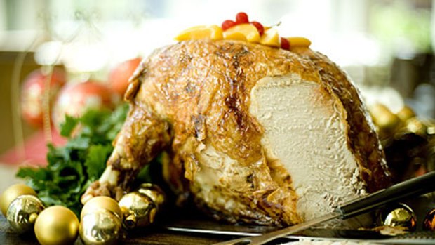 Gobbling it up... Roast turkey is still a Christmas staple.