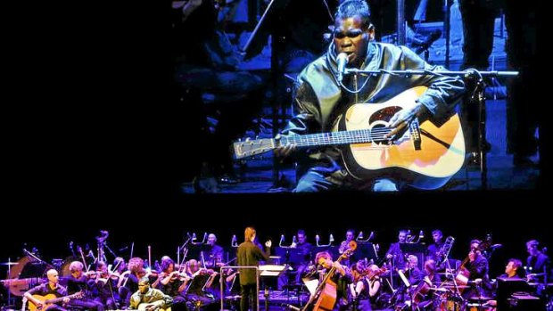 Musical, multimedia magic: Gurrumul with the Sydney Symphony Orchestra.