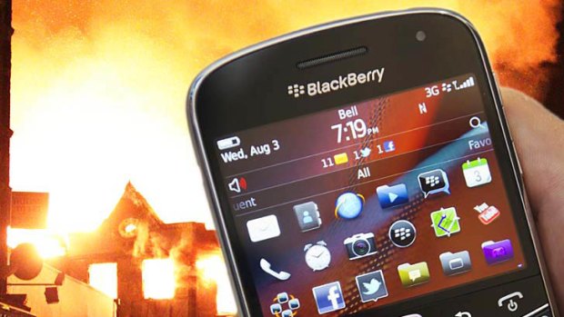 The BlackBerry has helped orchestrate the London riots. <i>Illustration: smh.com.au and agencies</i>