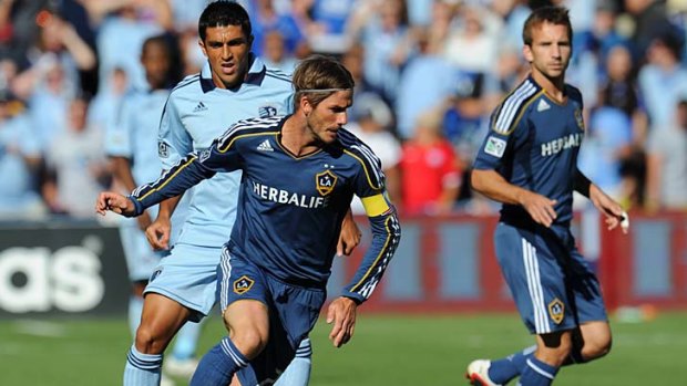 Target: David Beckham in action for LA Galaxy.