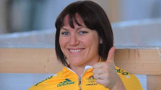 Characteristically unflappable ... Anna Meares.