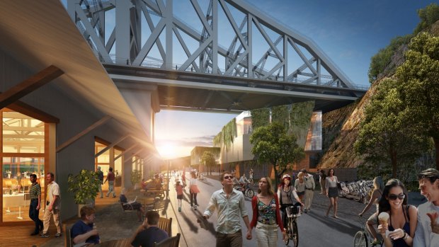 Artist's impression of the Howard Smith Wharves redevelopment.