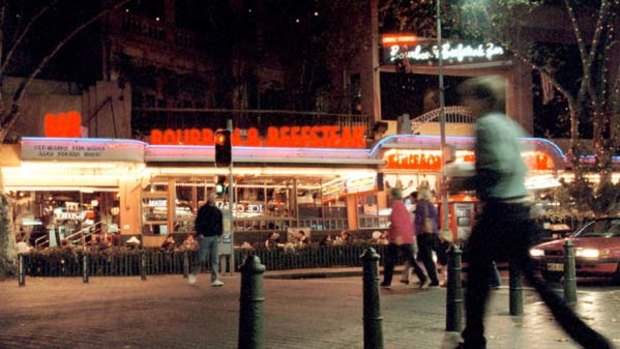 Popular late-night haunt ... the Bourbon bar in Kings Cross.