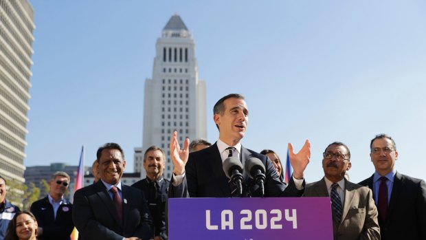 Los Angeles Mayor Eric Garcetti backing the bid.