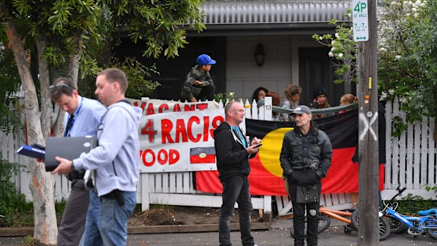 Squatters barricaded themselves inside 13 Bendigo Street on November 2.