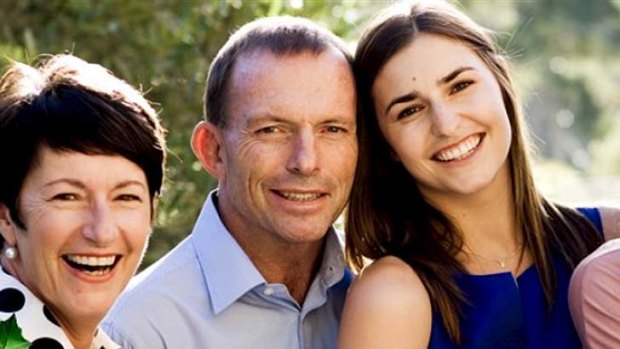 Family man ... Tony Abbott's Facebook cover picture shows his softer side.