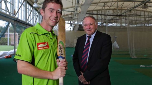 Meeting of minds: Jake Doran and Doug Walters. Both were selected for the NSW second XI at 16.