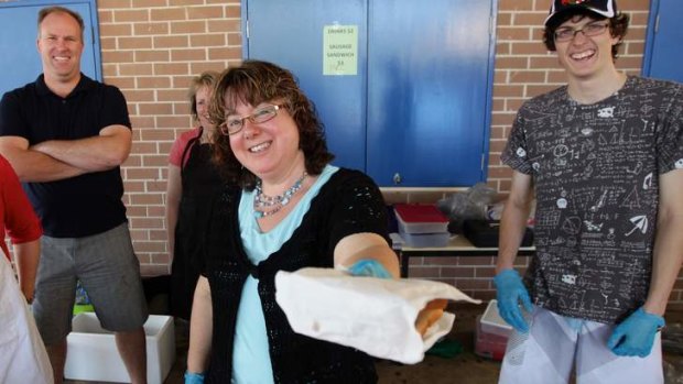 The all important sausage sizzle at Glenmore Park High School on election day.