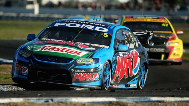 Turning the corner: Mark Winterbottom driving to a long-awaited victory at Winton.
