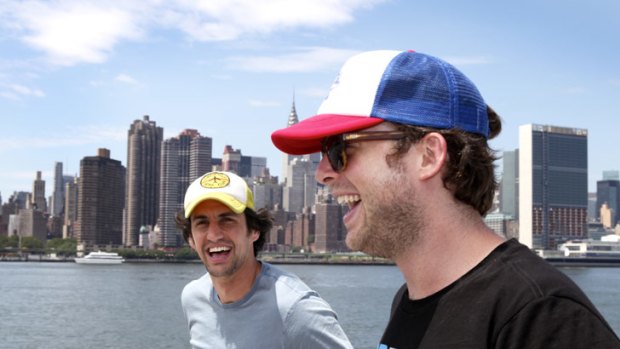 Manhattan transfer ... Hamish Blake and Andy Lee in New York making up for their ''gap year'' with a TV show.