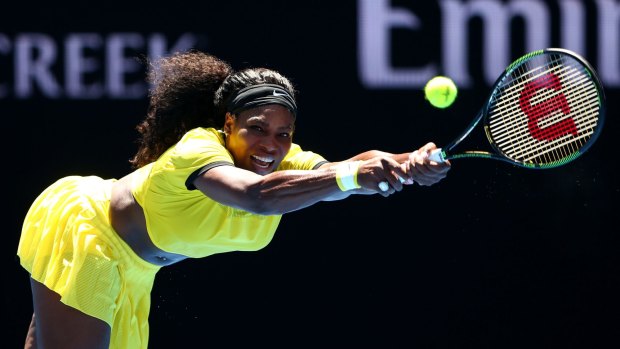 Serena Williams gave neutral colours the backhand.