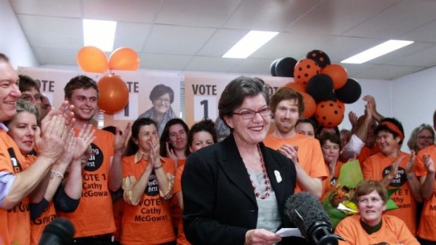 Independent Cathy McGowan won a narrow victory over Sophie Mirabella at the 2013 federal election.