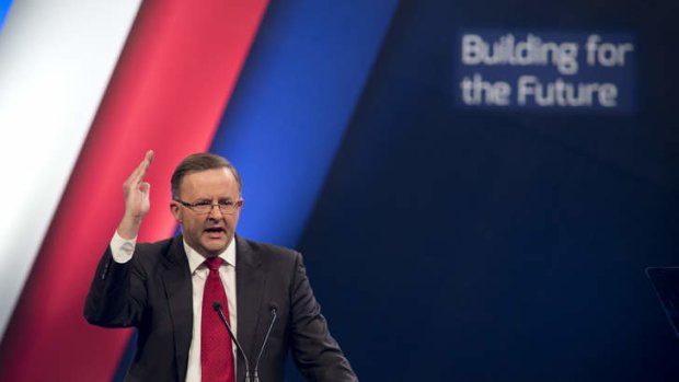 Anthony Albanese speaks at The Australian Labor Party 2013 Federal Election Campaign Launch earlier this month.