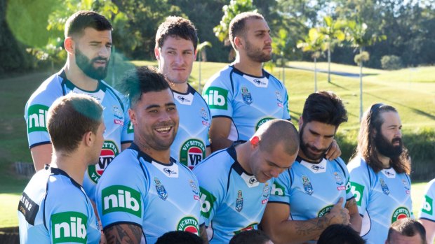 Poised for greatness? NSW players prepare for their team photo in Coffs Harbour.