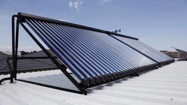 The solar heating system.