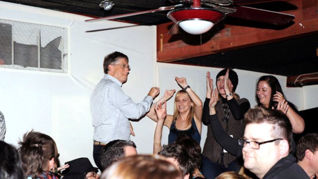 Bill Gates parties hard at a Sundance Film Festival after-party.