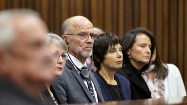 Oscar Pistorius' family in court  during his murder trial at the High Court in Pretoria.