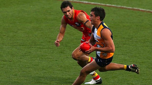 Murray Newman kicked two goals on his West Coast Eagles debut against the Gold Coast.