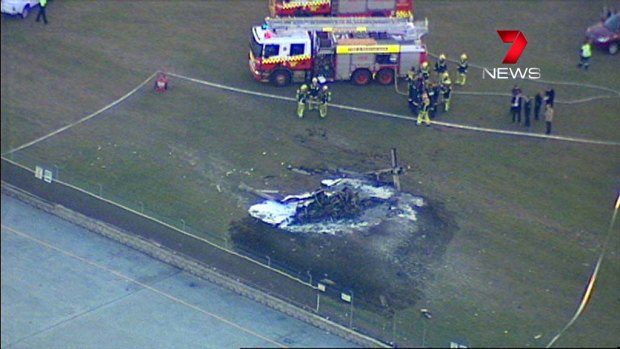 A screen grab, showing the helicopter completely destroyed.