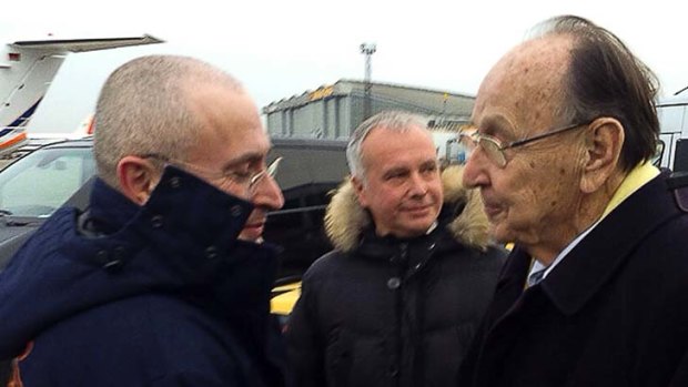 Mikhail Khodorkovsky and Hans-Dietrich Genscher.