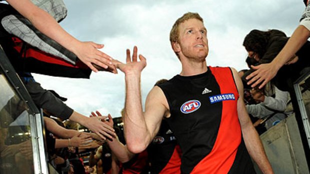 Essendon veteran Dustin Fletcher: ‘‘There’s times when the defence can only do so much.’’