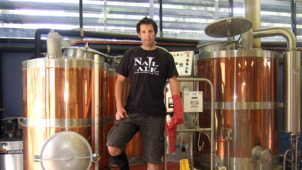 Nailed it ... Nail Brewing owner-brewer John Stallwood claims to have made the world's most expensive beer.