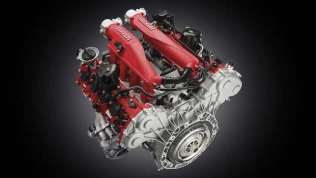 A turbocharger adds significant extra power to the Maserati-sourced V8 engine.