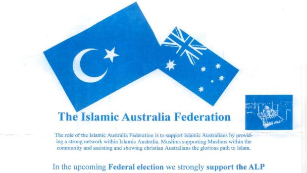 The controversial flyer distributed during the 2007 Federal election.