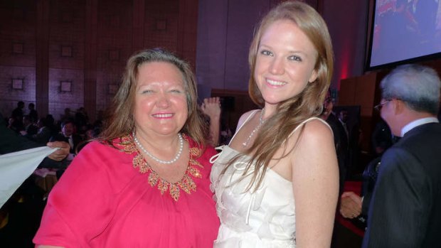Appeal dismissed: Gina Rinehart and her youngest daughter, Ginia.