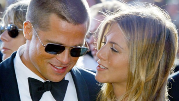 Sad memories ... Brad Pitt and Jennifer Aniston.