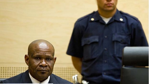 Acquitted ... Mathieu Ngudjolo Chui sits in the courtroom during his trial at the International Criminal Court in The Hague after being accused of war atrocities.