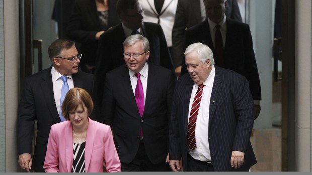Kevin Rudd and Clive Palmer