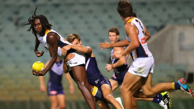 Eagle Nic Naitanui returned to AFL for a practice match between the West Coast Eagles and the Fremantle Dockers.