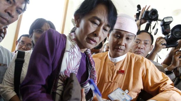 Aung San Suu Kyi ... will visit refugees in Thailand.