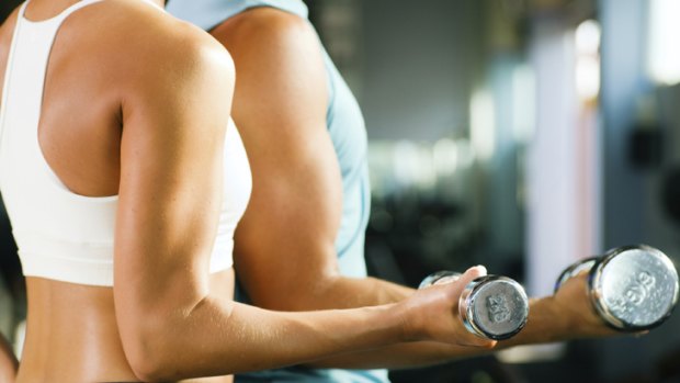 Heavy lifting ... women often feel more comfortable in single sex gyms.