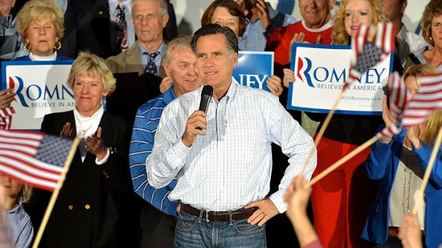 Playing catch-up:  Mitt Romney campaigns in Florida.