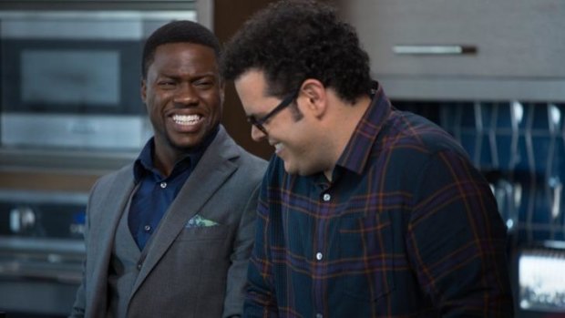 Kevin Hart and Josh Gad in <i>The Wedding Ringer</i>.