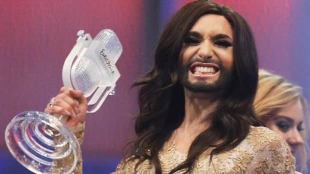 The beard says it all ... Austria's Conchita Wurst was the clear standout contestant at Eurovision.