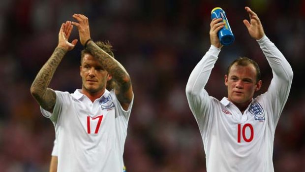 David Beckham, left, and Wayne Rooney