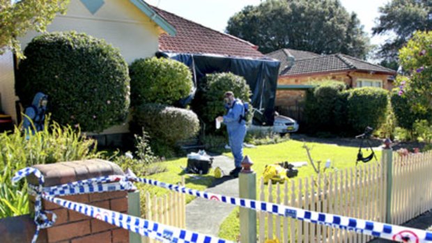 Crime scene ... Michelle Beets's Chatswood home.