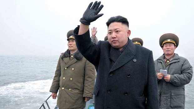 North Korean leader Kim Jong-Un inspects the Mu Islet Hero Defence Detachment.