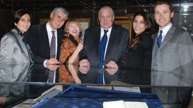 And a familiar family:  (from left)  Louise Waterhouse, Robbie and Gai Waterhouse, Bill Waterhouse, and Hoda Vakili with husband Tom.