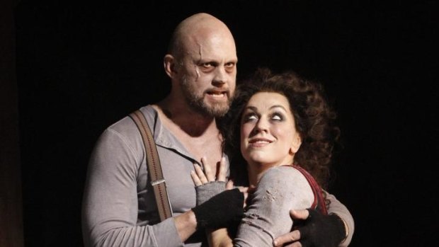 Teddy Tahu Rhodes and Antoinette Halloran in Victorian Opera's Sweeney Todd.