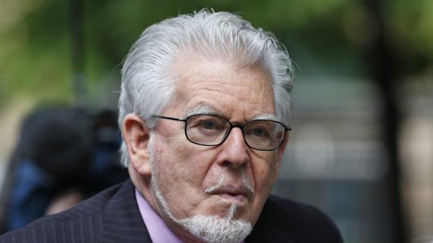 Australian entertainer Rolf Harris, who is accused of indecent assault, arrives at court on Monday.