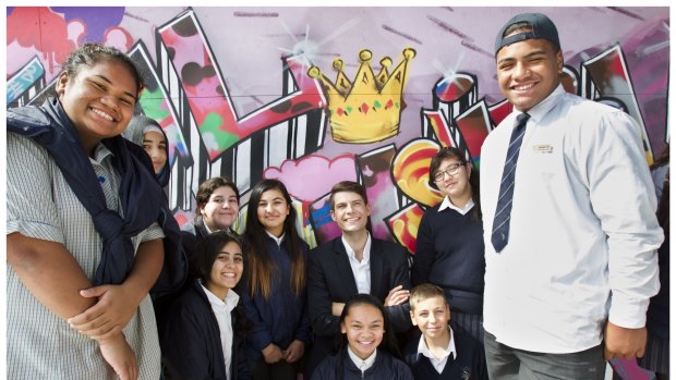 King of the kids: Charles Williams teaches  at Hume Central Secondary College in Broadmeadows and revels in the challenges. 