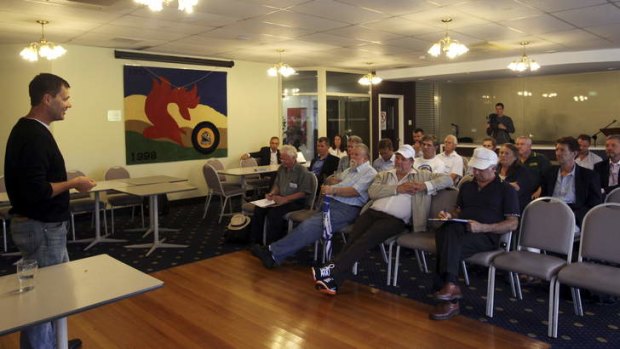 In session: The minor parties meeting at Turramurra Bowling Club.