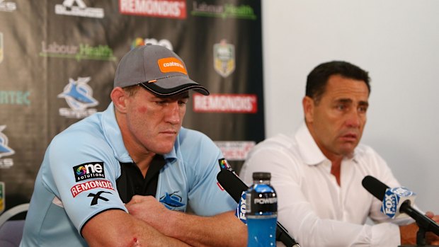 Together through the good and bad times: Paul Gallen and Flanagan, pictured in 2015. 