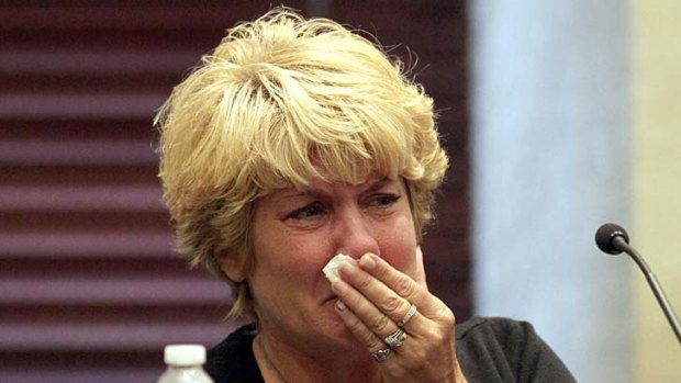 Sobbed uncontrollably ... Cindy Anthony breaks down in court.