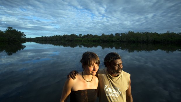 Standing on principle: Jess Housty from the Heiltsuk First Nation and Koongarra traditional owner Jeffrey Lee at the Home Billabong in Kakadu National Park.