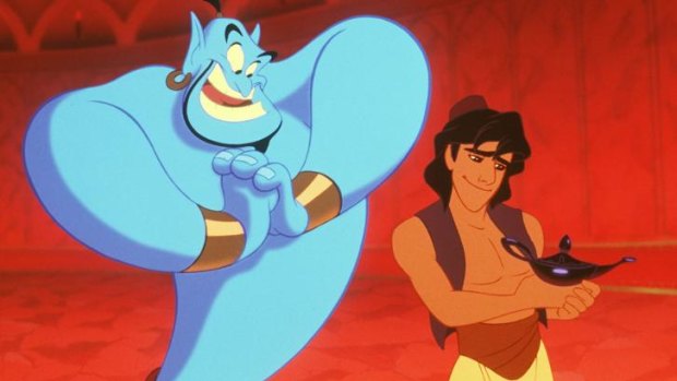 Robin Williams as the Genie in Disney's Aladdin.